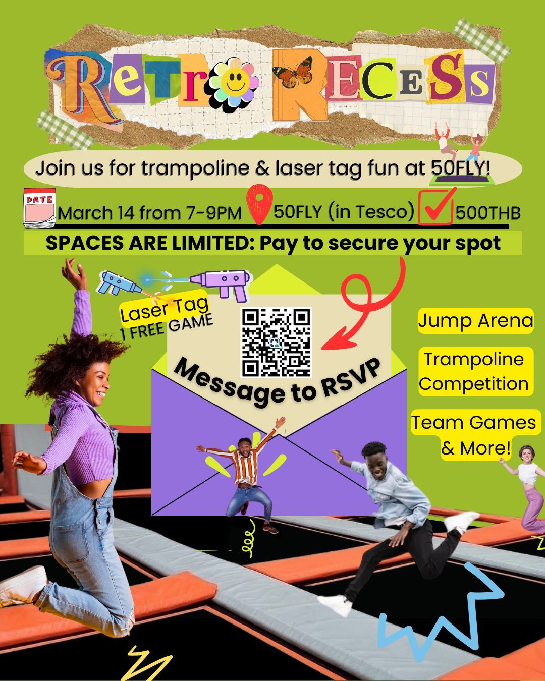 Retro Recess presents Trampoline & Laser Tag Fun at 50 FLY!