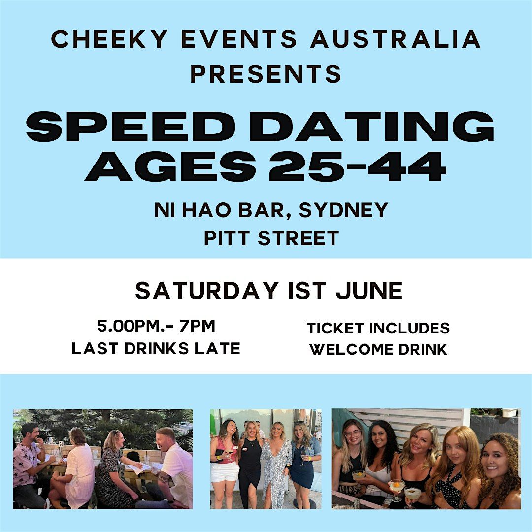 Sydney Speed Dating by Cheeky Events Australia for ages 25-44