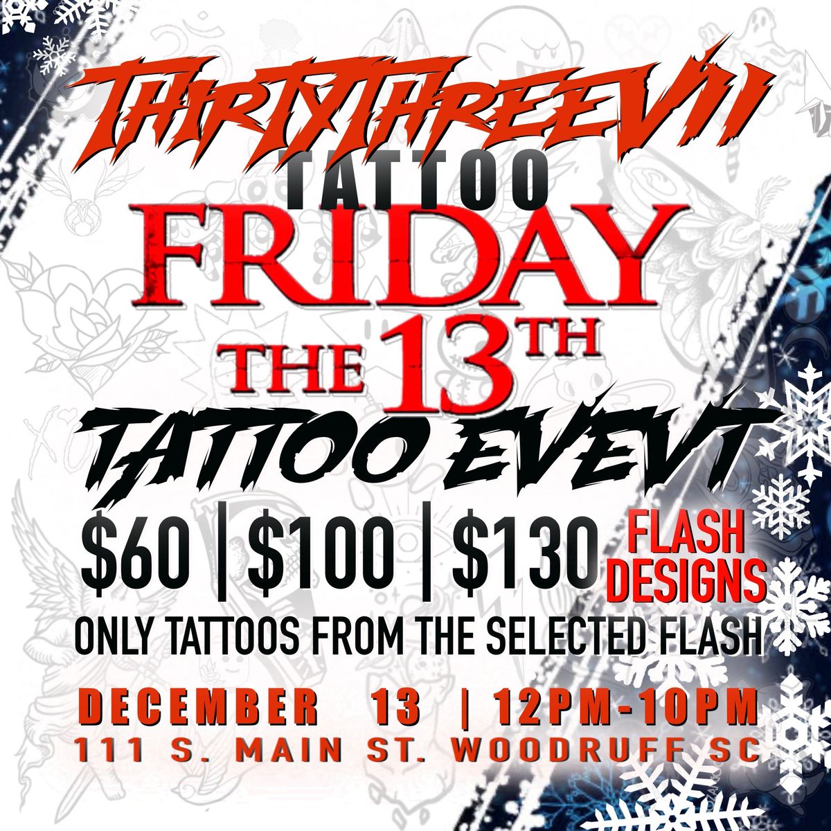 Friday 13th @ ThirtyThreeVII Tattoo