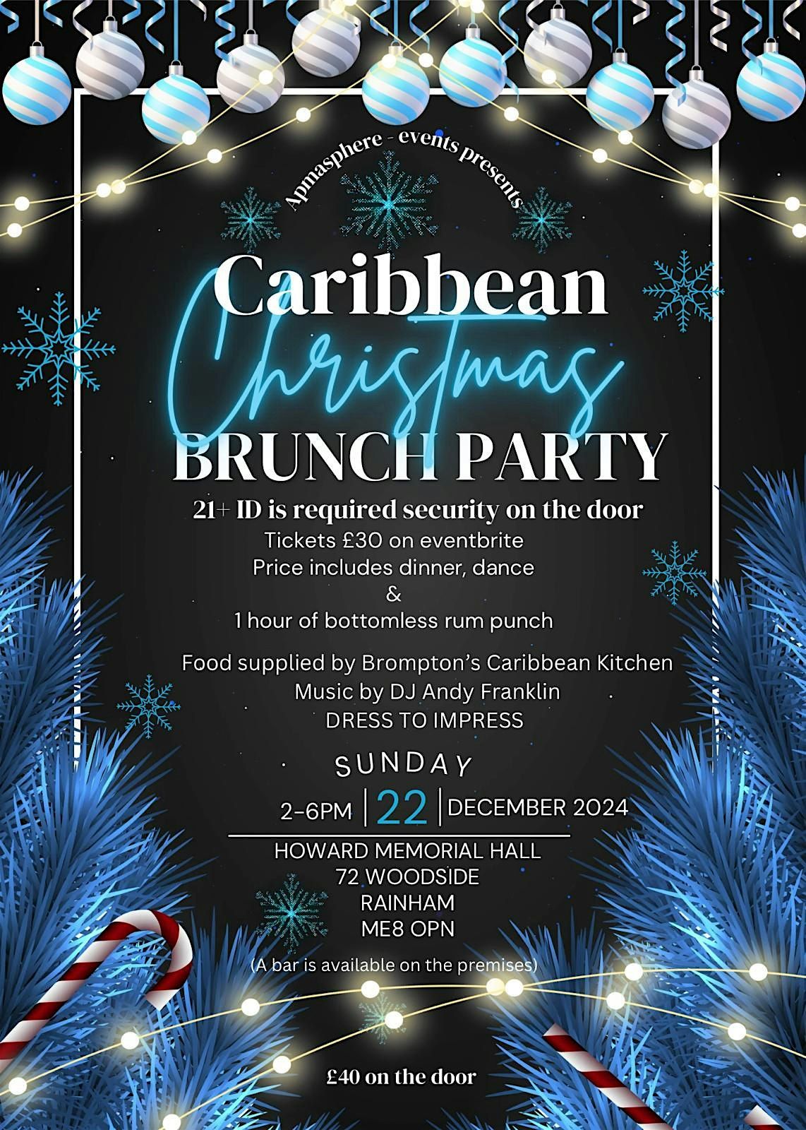 Caribbean christmas brunch party