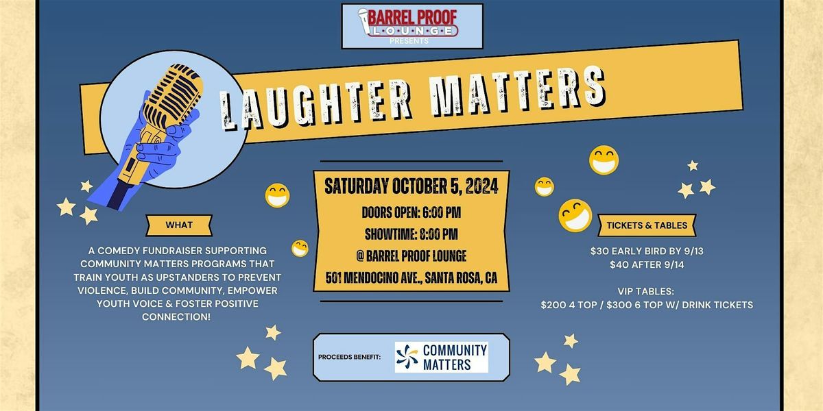 Laughter Matters 2024 - Benefitting Community Matters