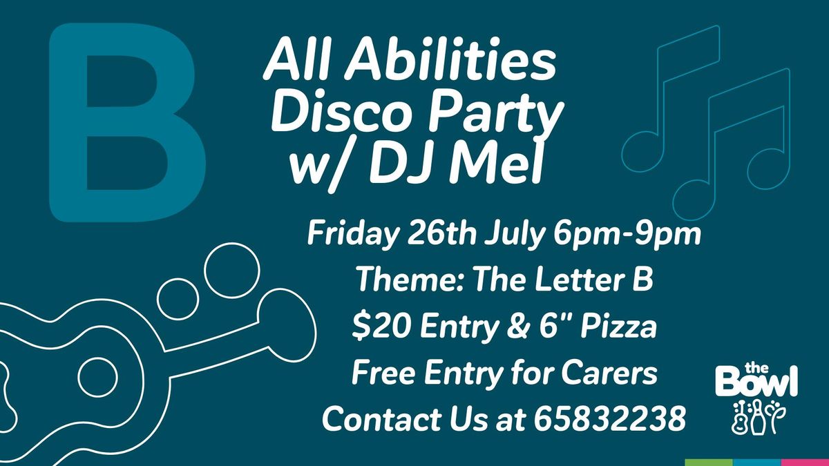 All Abilities Disco Party w\/ DJ Mel