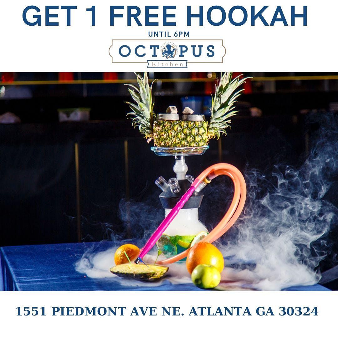 FREE HOOKAH EVERYDAY !, Octopus Kitchen & Hookah, Atlanta, 14 September
