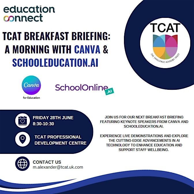 TCAT Breakfast Briefing: Canva for Education x SchoolEducation.AI