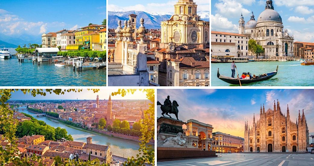 Long weekend en Italie : Venise, Milan, Lac de C\u00f4me, V\u00e9rone & Turin