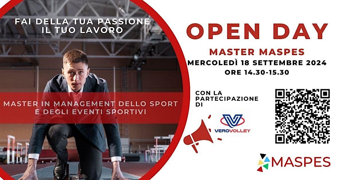 OPEN DAY MASTER IN MANAGEMENT DELLO SPORT E DEGLI EVENTI SPORTIVI - MASPES