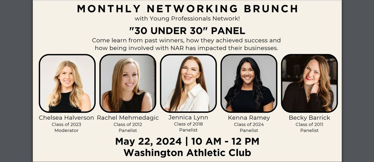 May Networking Brunch | 30 U 30 Panel