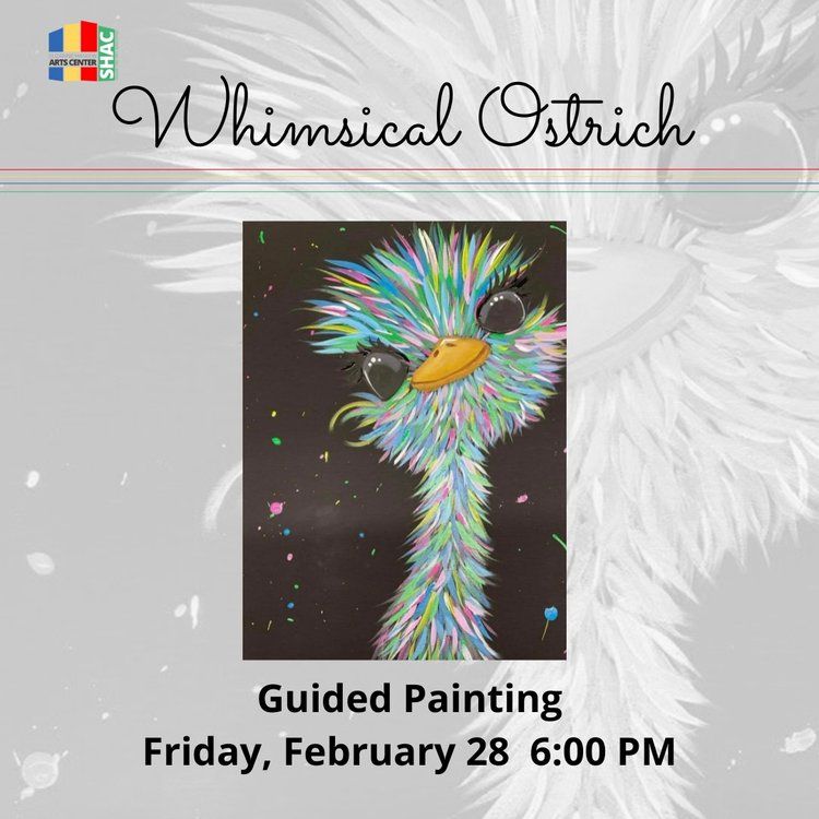 Whimsical Ostrich Guided Painting