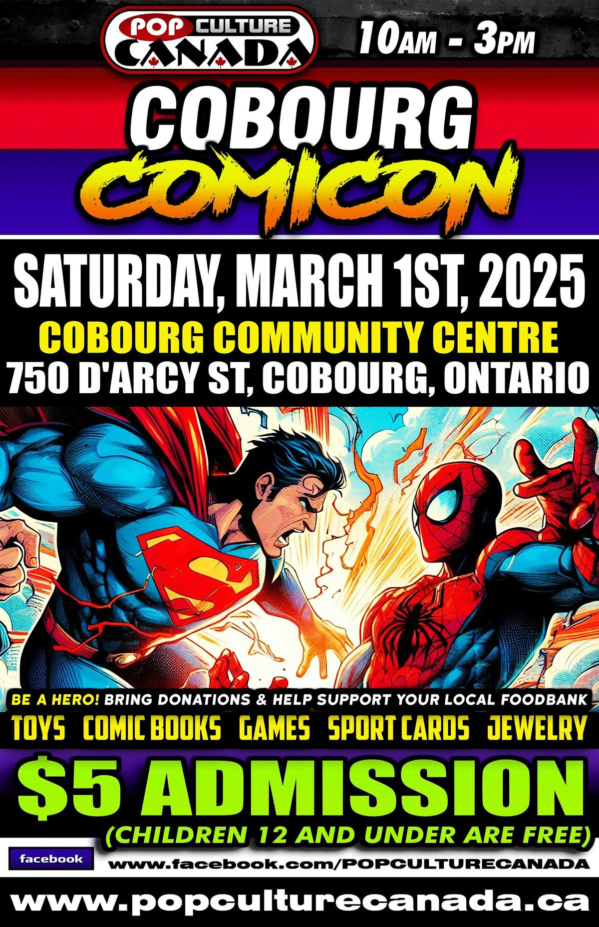 Cobourg ComiCon : March 1st 2025  :  Comic Con