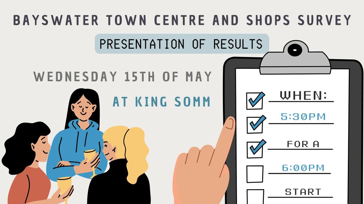 Bayswater Town Centre and Shops Survey.  PRESENTATION OF RESULTS. 