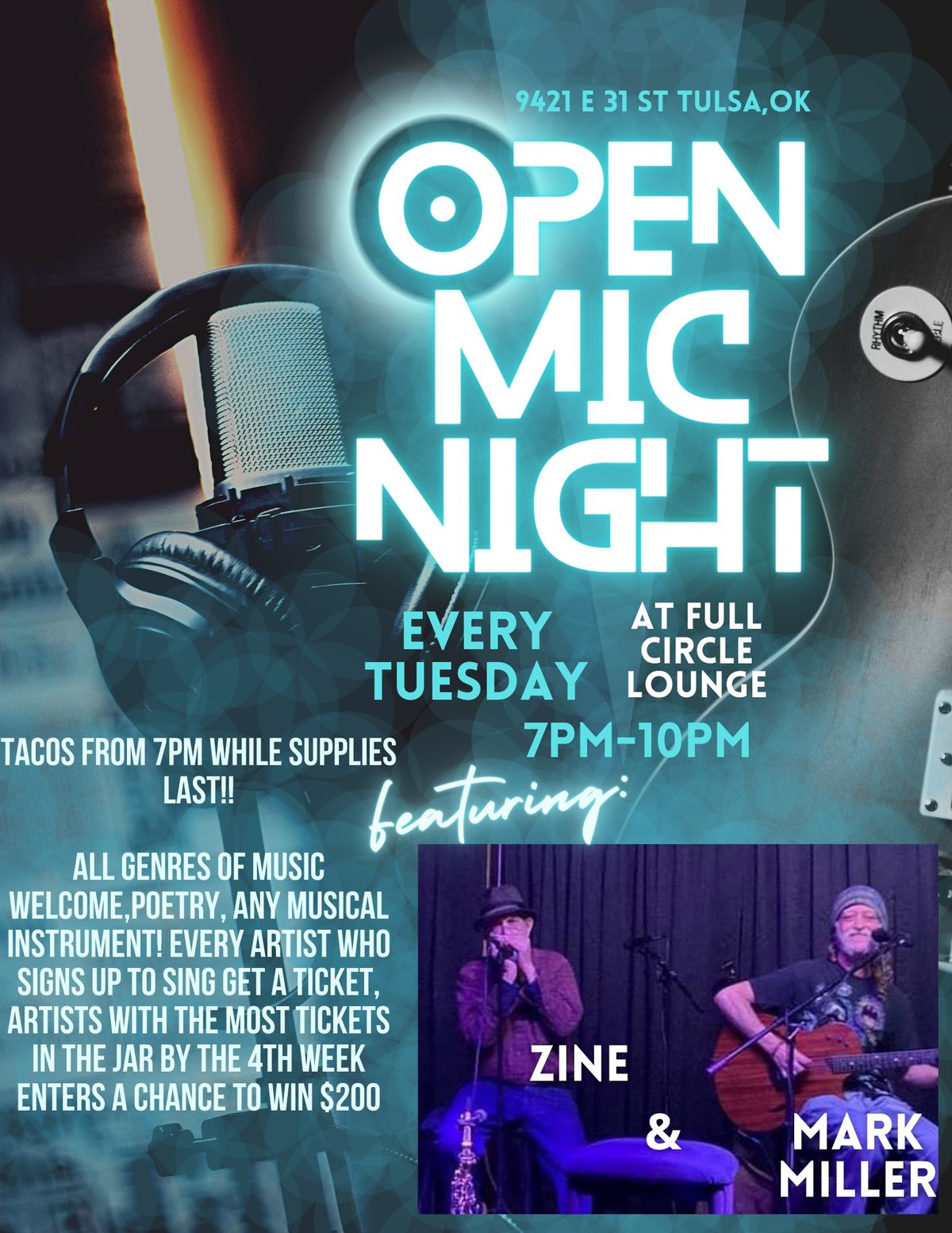 Open mic with Zine and Mark Miller 