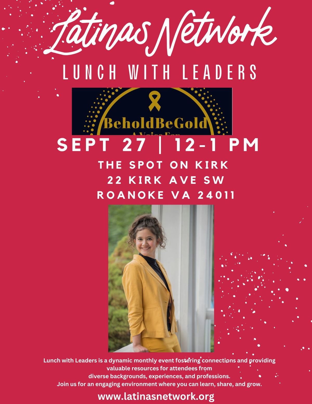 Lunch with Leaders - Childhood Cancer Awareness Month with Juanita Prada of BeHoldBeGold  