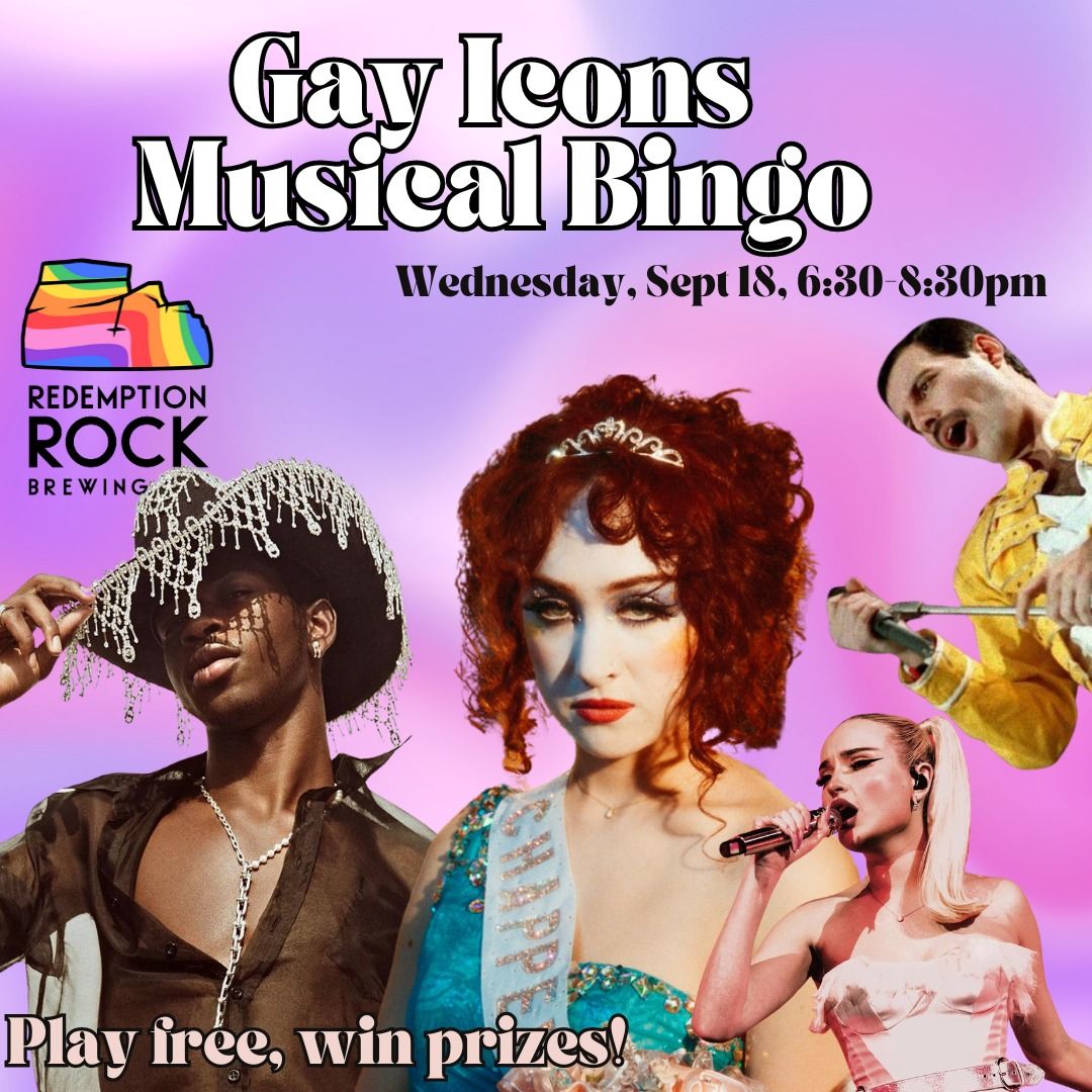 Gay Icons Musical Bingo