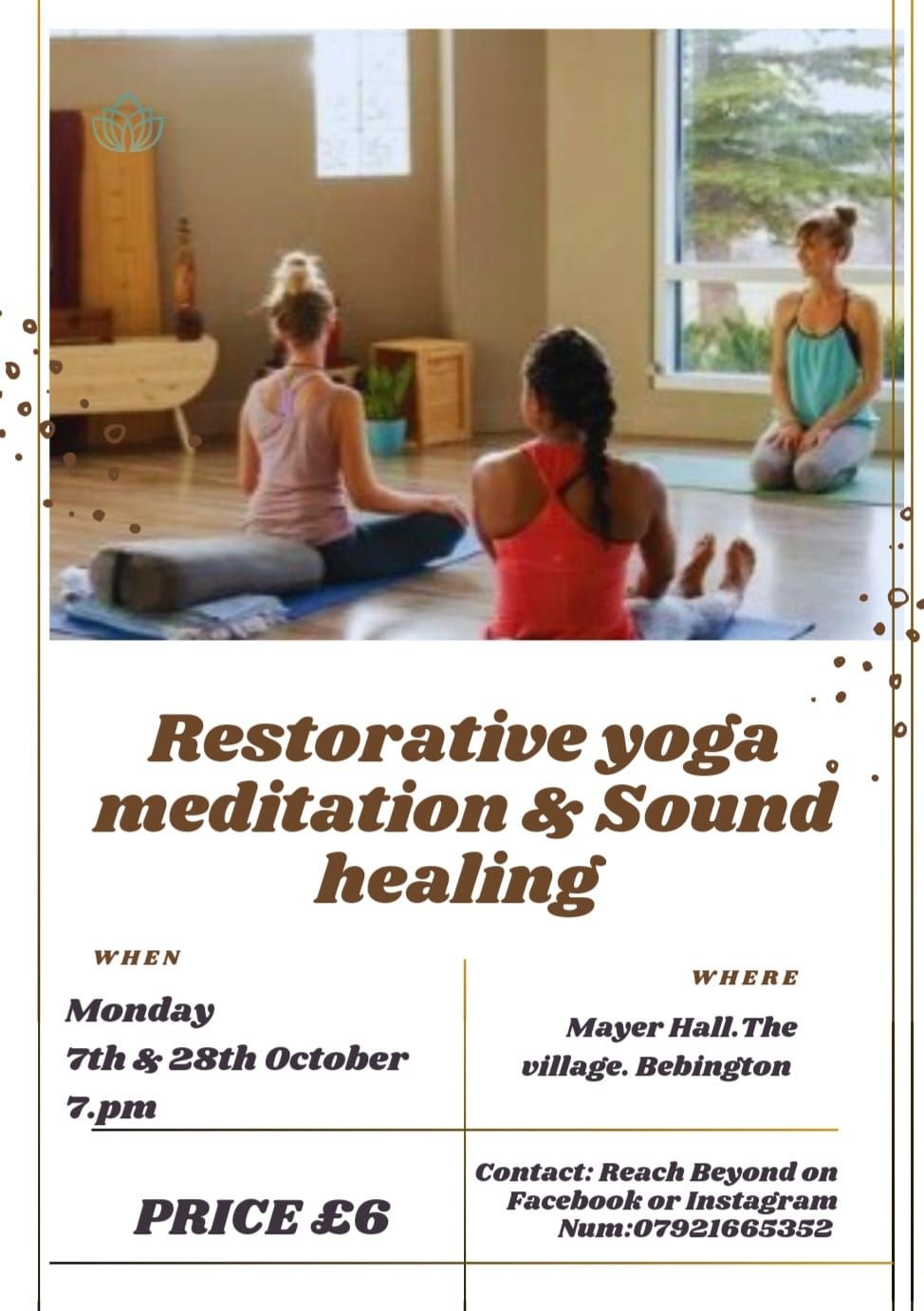 Restorative Yoga, Meditation and Sound Healing 