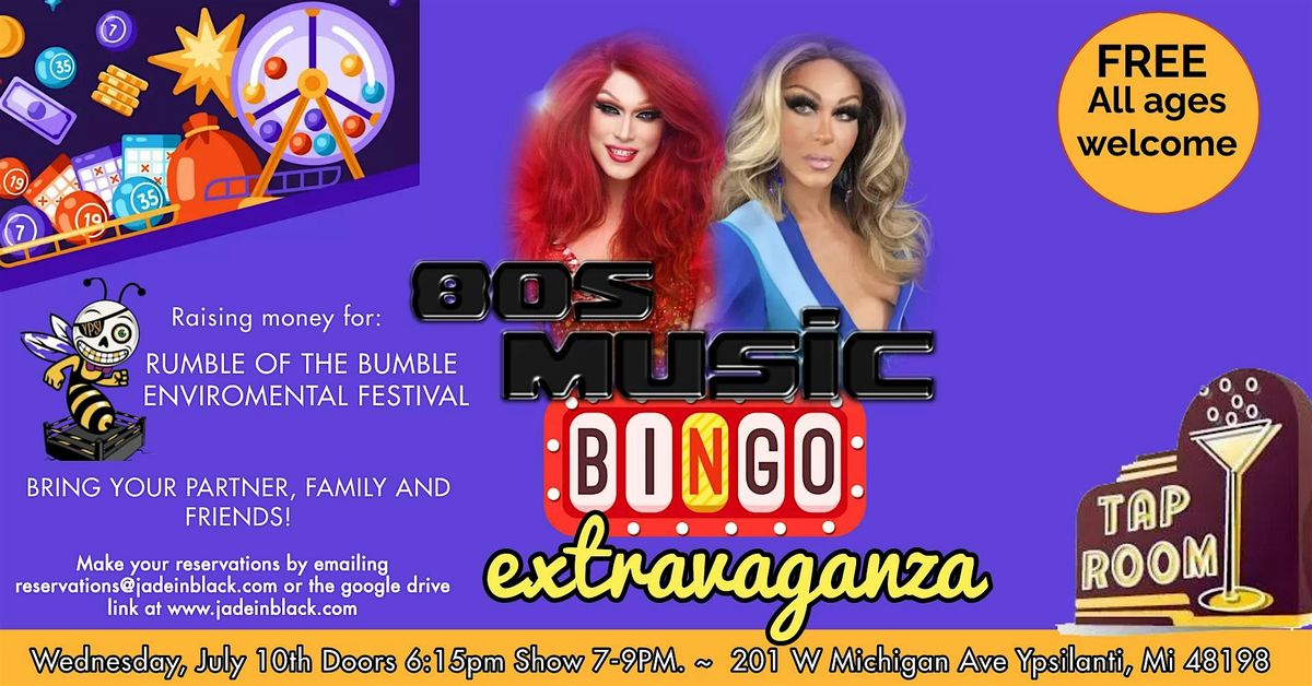 80s Drag Music Bingo Fundraiser for Rumble of the Bumble