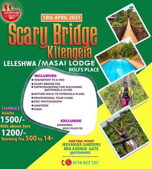 KITENGELA SCARY BRIDGE LELESHWA\/MASAI LODGE & ROLFS PLACE