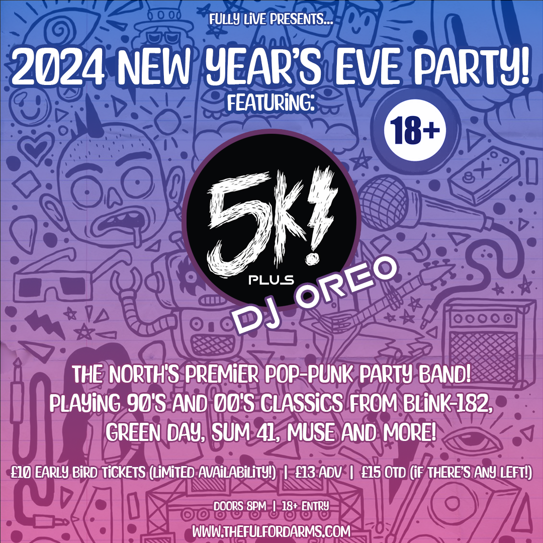 New Year's Eve!! Feat 5k! Pop Punk Party Band &amp; DJ Oreo