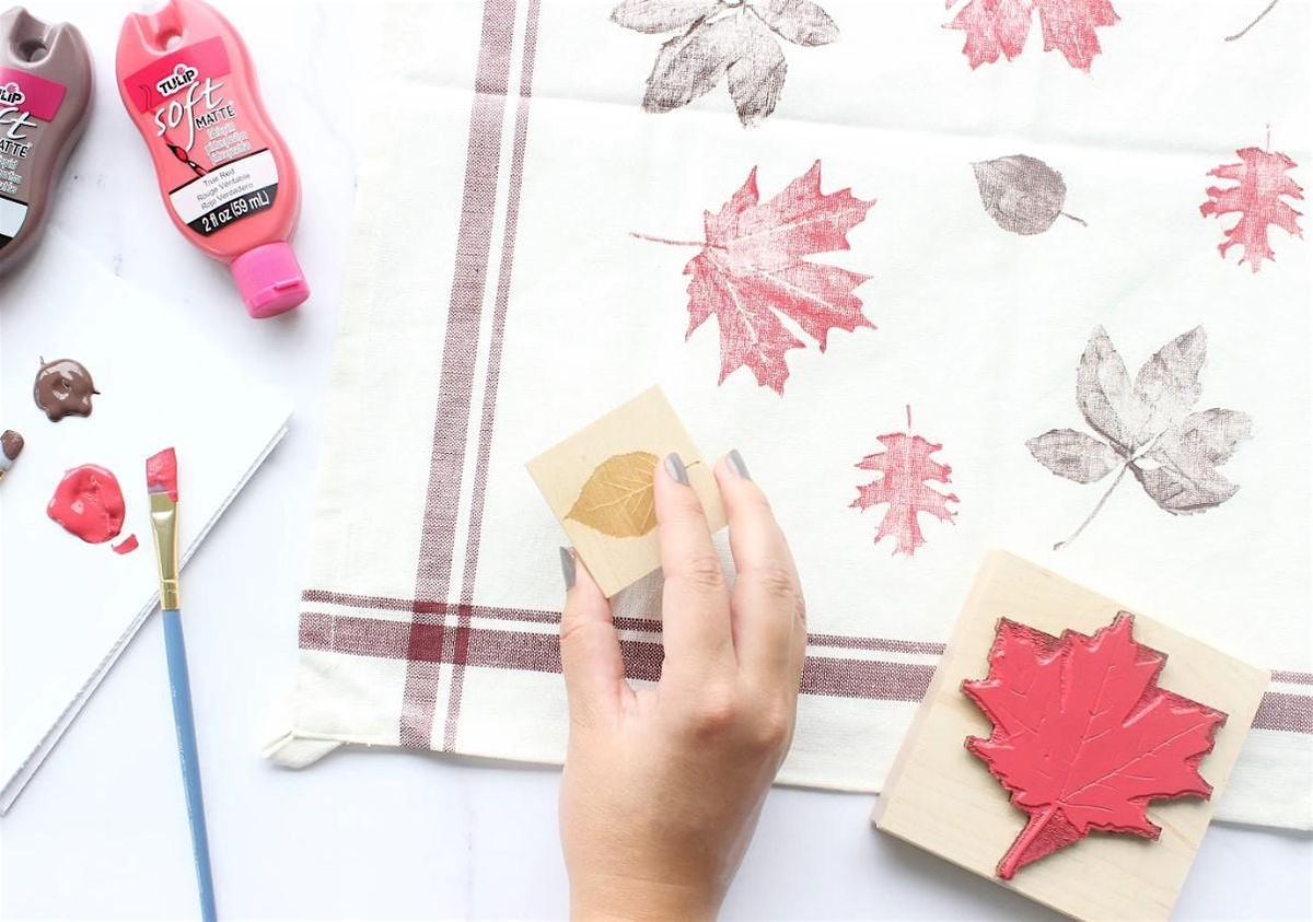 Stamp & Sip: Craft Your Own Tea Towels @ Spirit Hound Denver