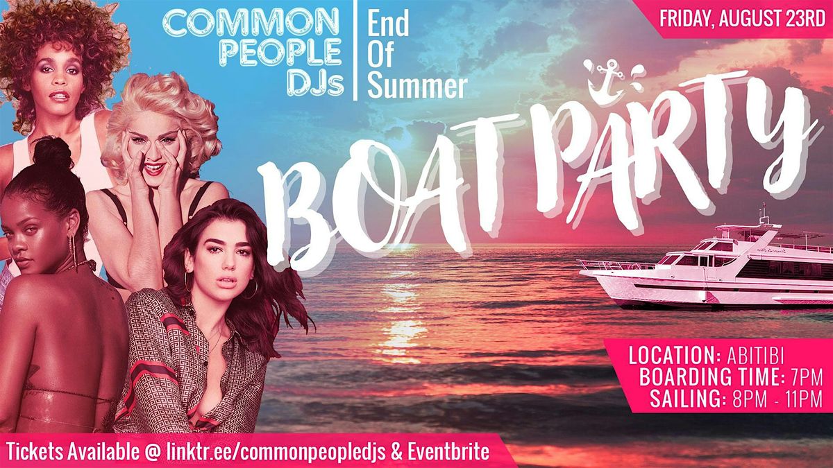 Common People DJs End Of Summer Boat Party