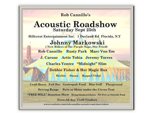 Rob Cannillo's Acoustic Road Show!