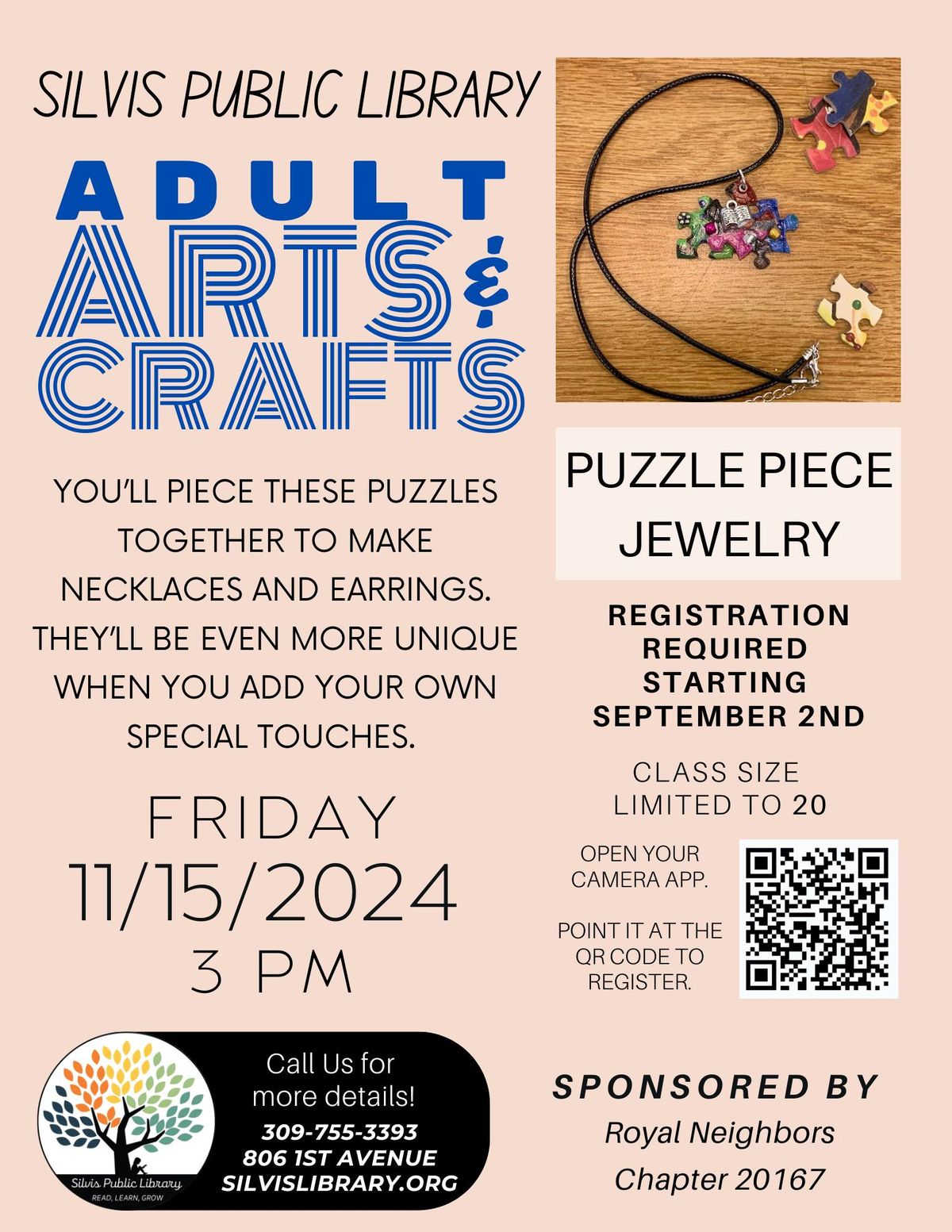 \u2728 Adult Arts & Crafts: Puzzle Piece Jewelry