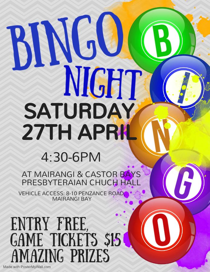 Bingo Fun and Prizes 27th April 2024