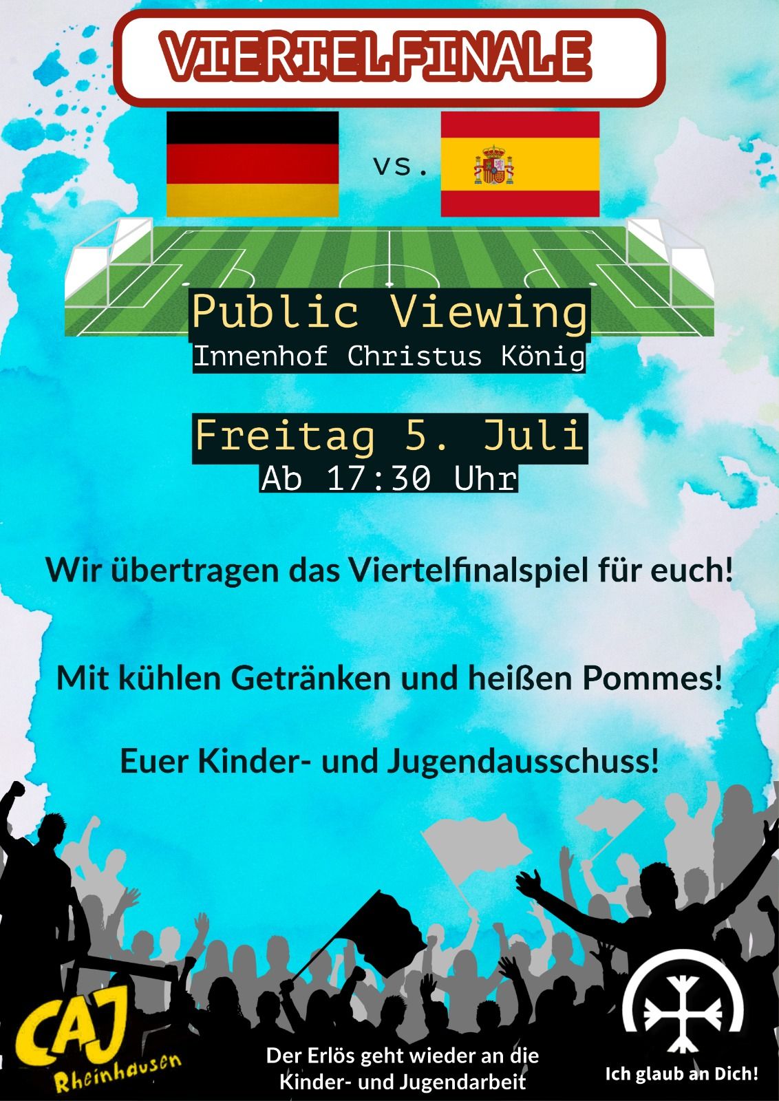 Public Viewing des deutschen Viertelfinale