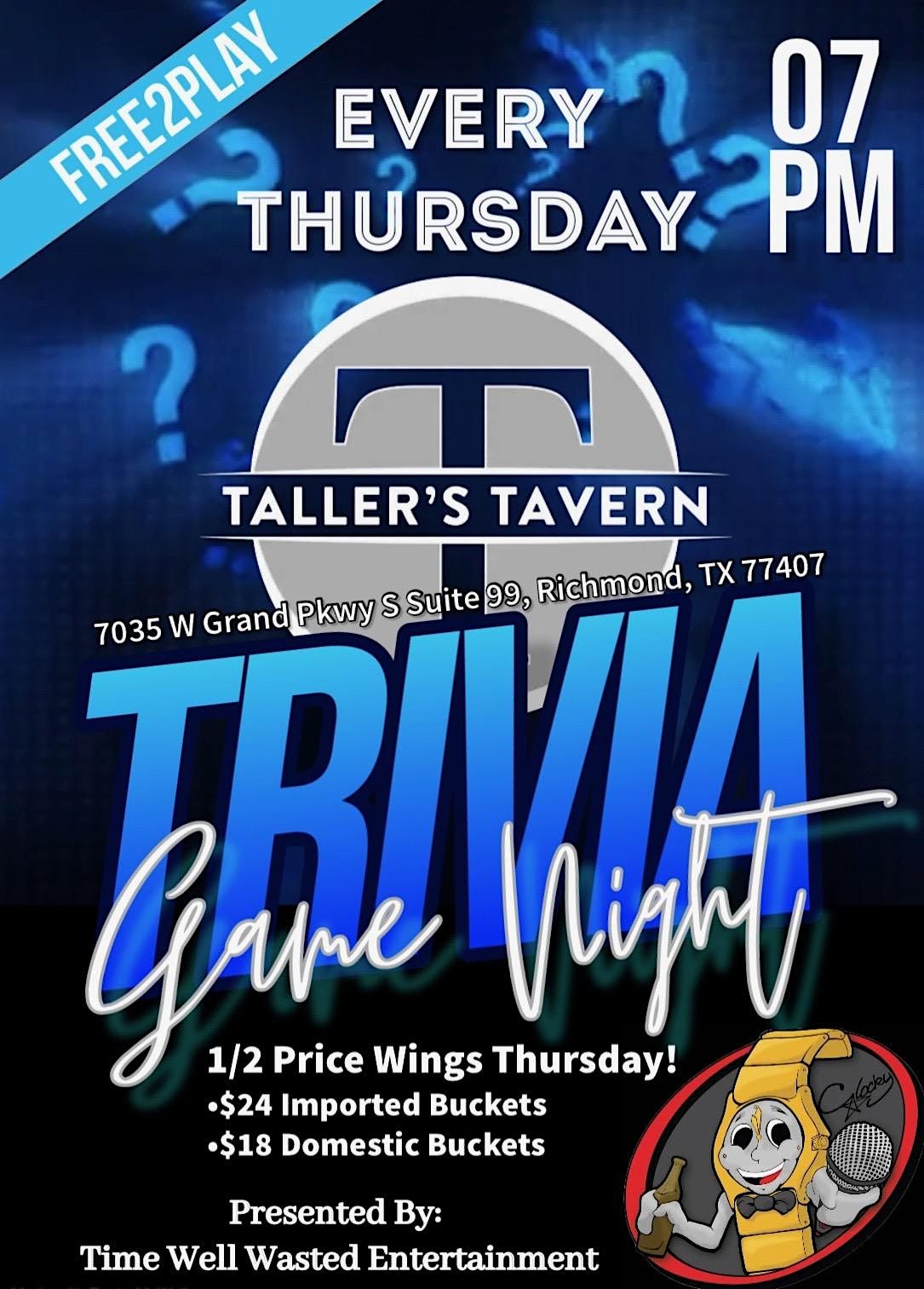 Thursday Night Trivia @ Taller's Tavern