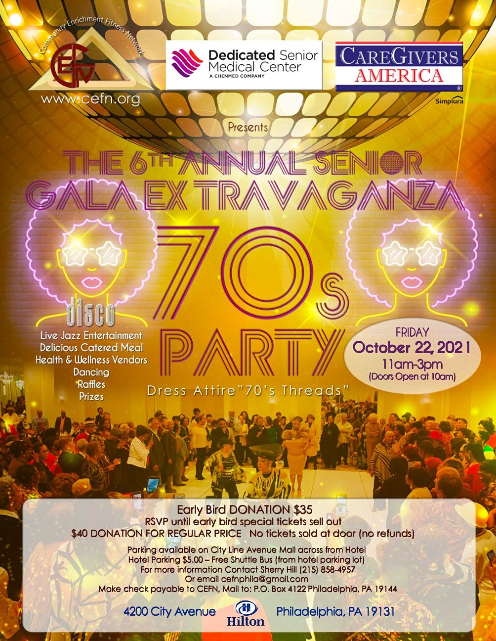 6th Annual Senior Gala Extravaganza 70s Party
