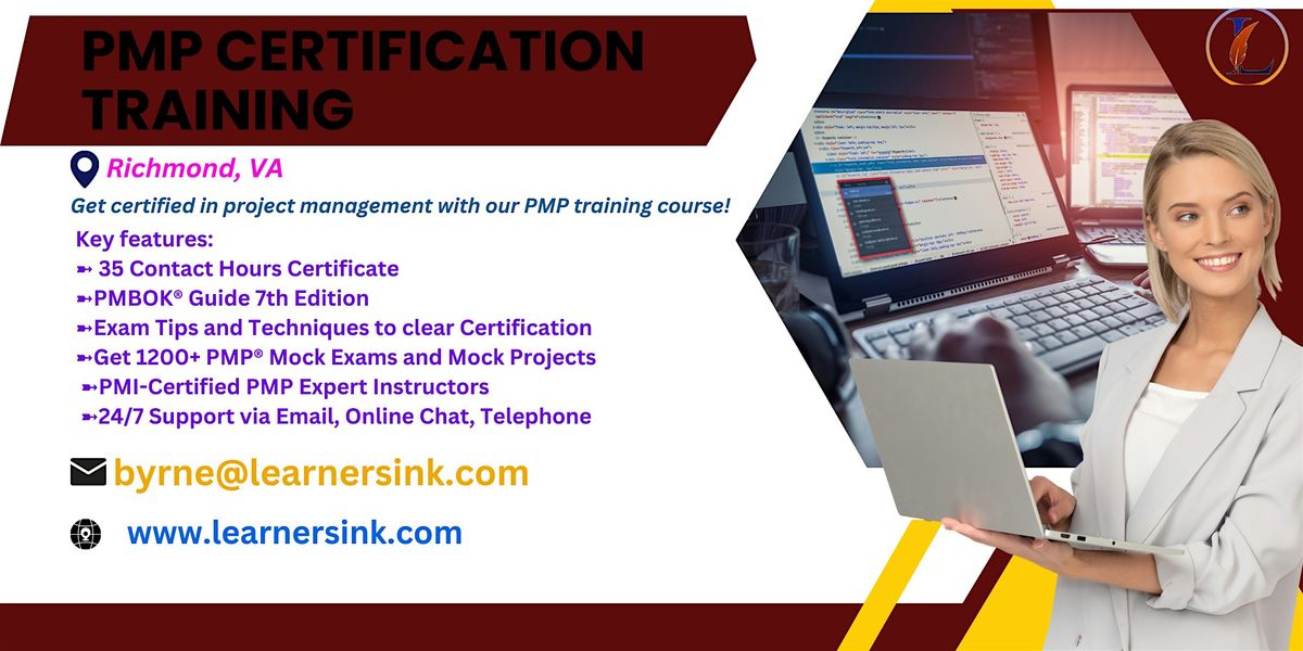 Confirmed 4 Day PMP Bootcamp In Richmond, VA