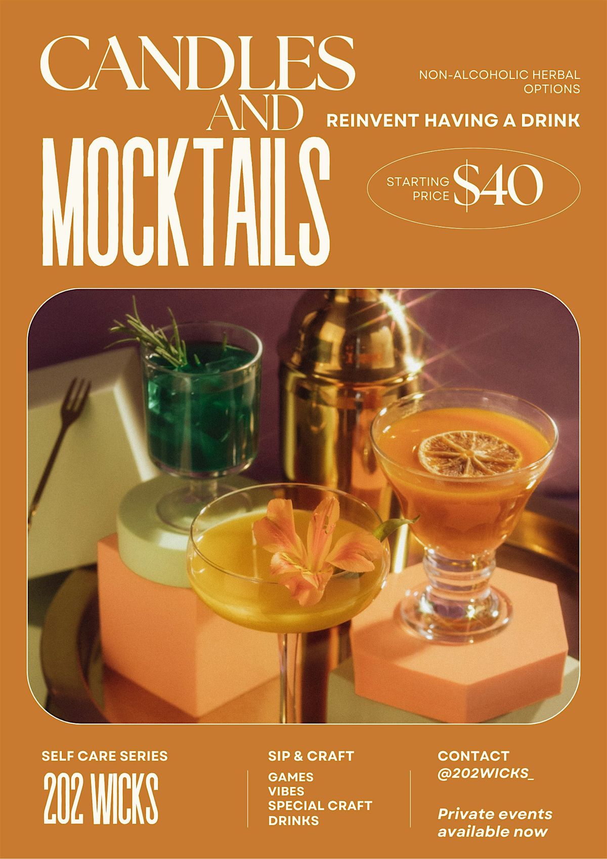 Candles + Mocktails