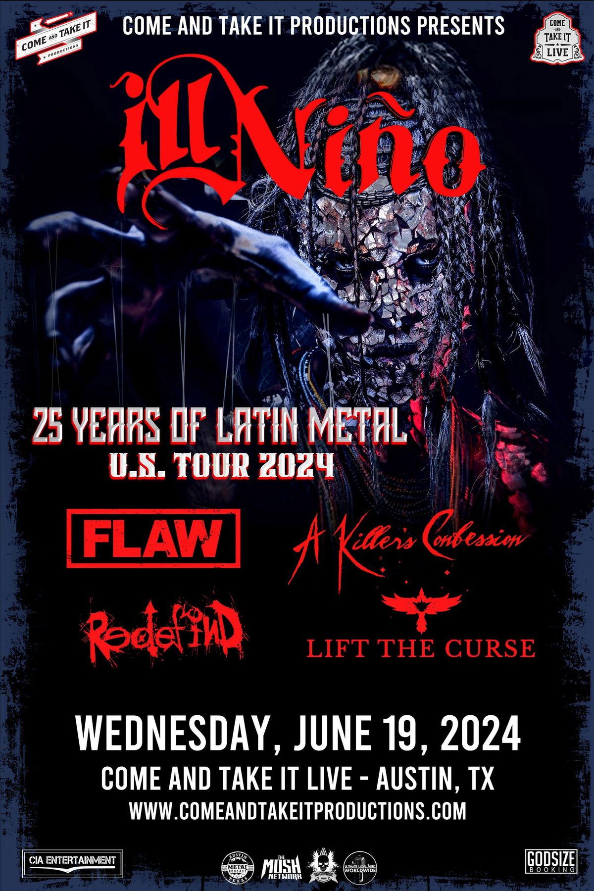 ILL NINO: 25 Years of Latin Metal at Come and Take It Live!