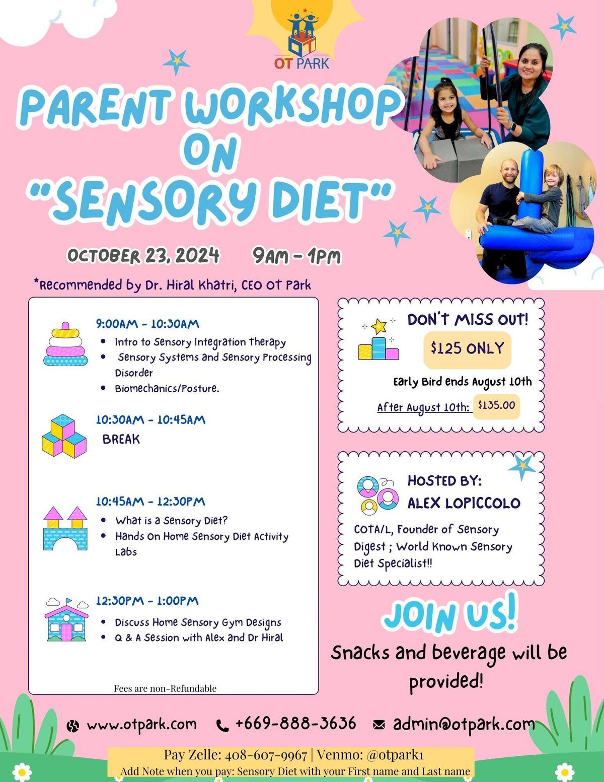 Parent Workshop ON  Sensory Diet 