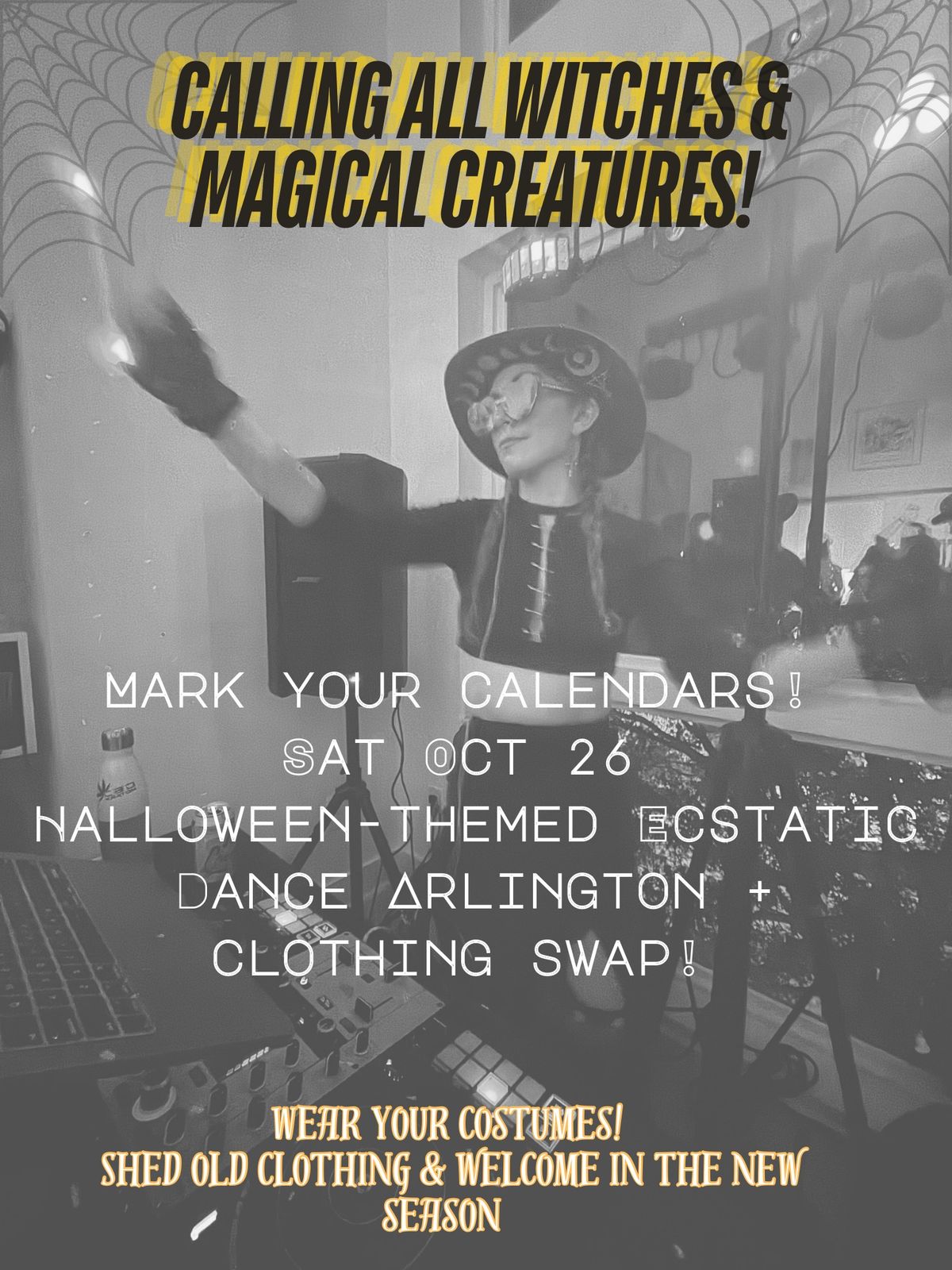 Ecstatic Dance Arlington Halloween + Clothing Swap 10.26 w\/ DJ Electro\u26a1\ufe0fCute