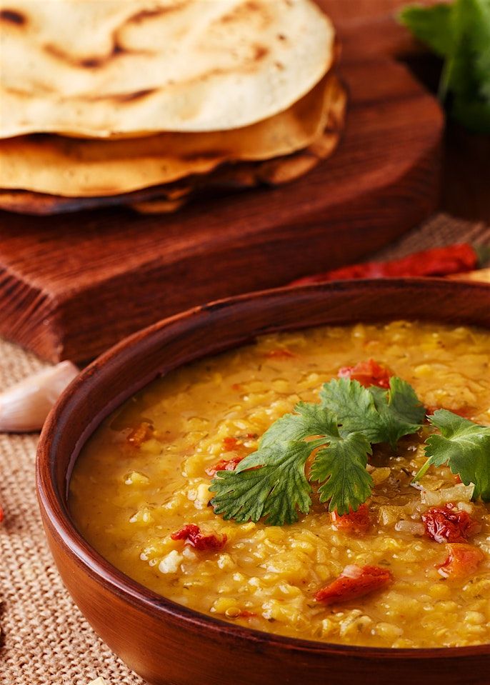 Turkish Red Lentil Soup with Flatbreads