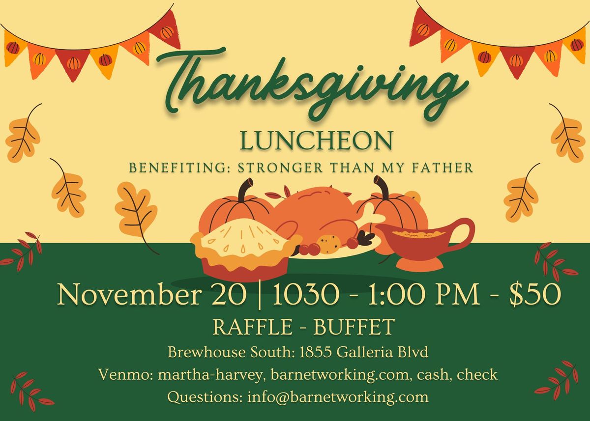 Annual Thanksgiving Lunch - Need RSVP