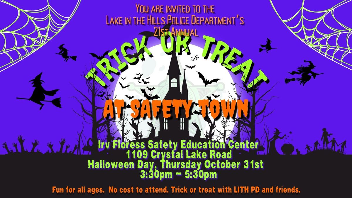 Trick or Treat at Safety Town: Halloween Day, October 31, 2024 