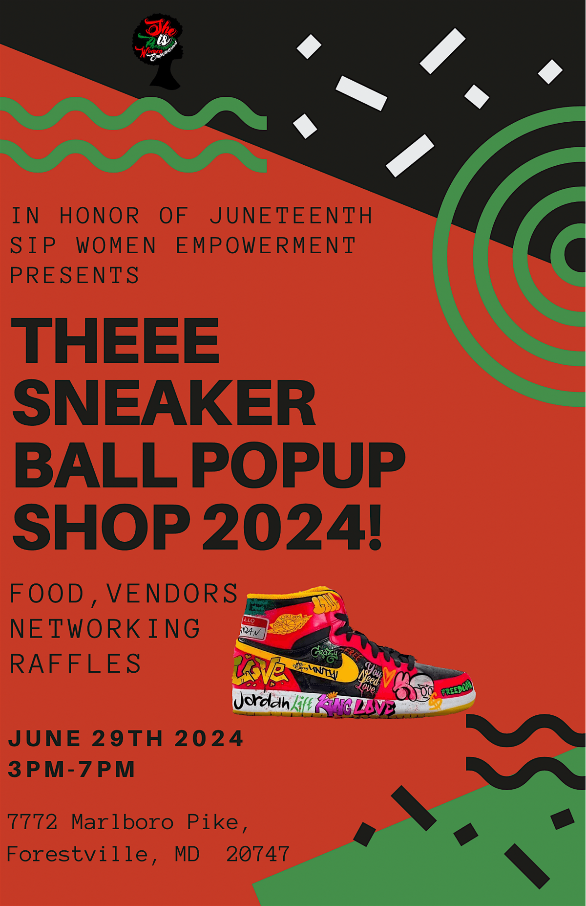 Juneteenth Sneaker ball pop up shop