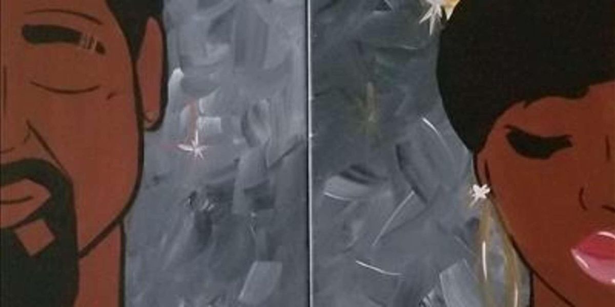 King and Queen of Style Paint and Sip by Classpop!™, Painting with a