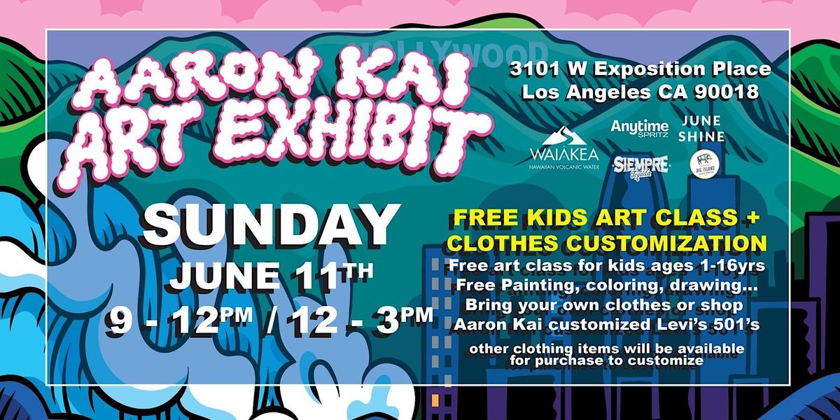 Aaron Kai Art Exhibit 2023 - Los Angeles (FREE KIDS ART CLASS)