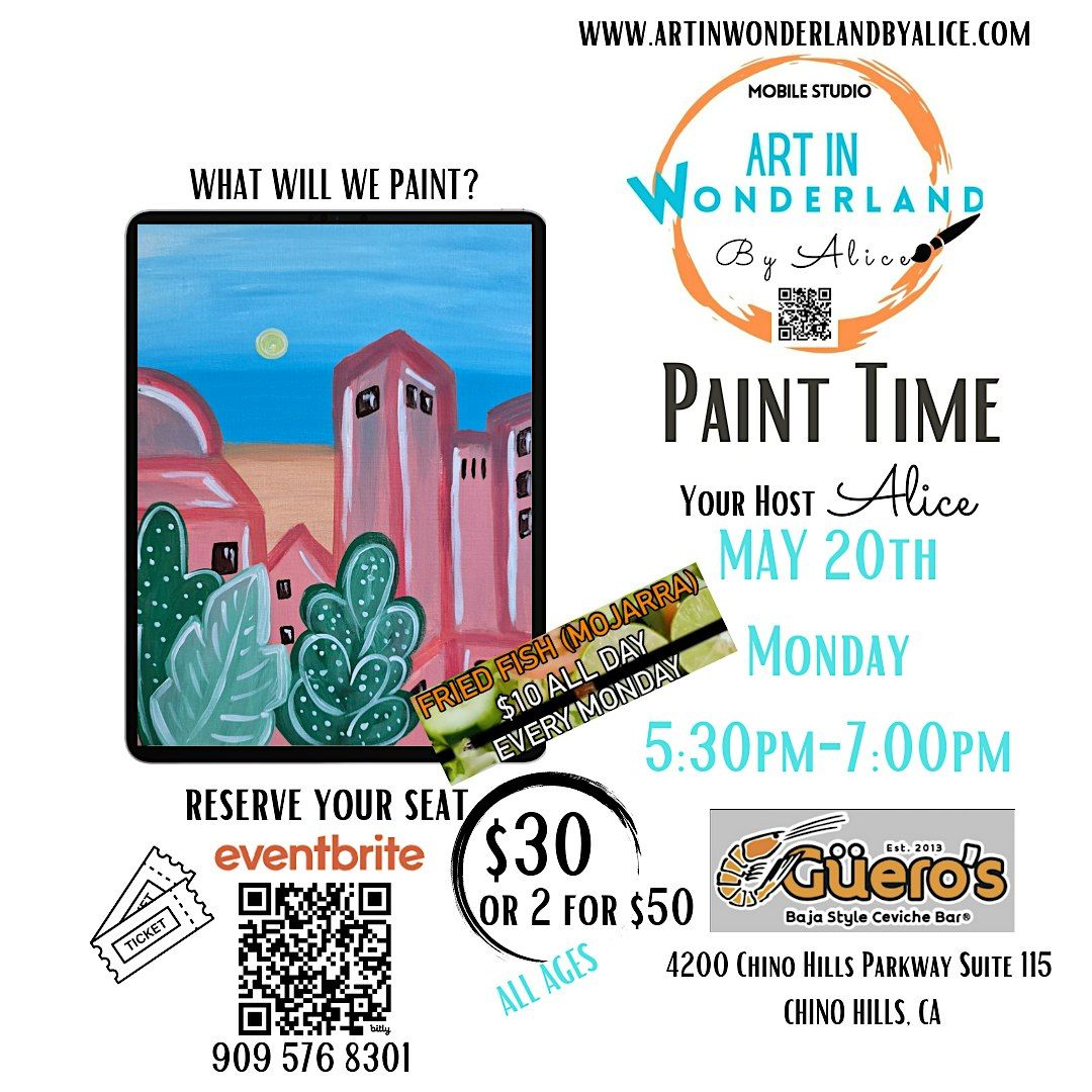 Paint Time at El Guero's Baja Style Ceviche Bar - Chino Hills