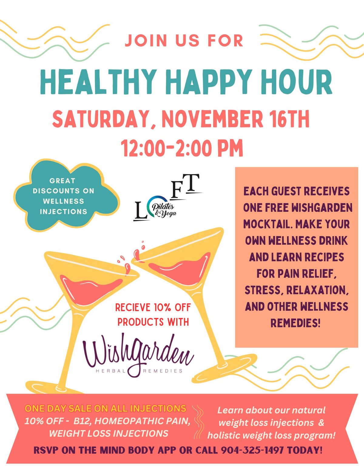 *FREE EVENT - Healthy Happy Hour - WishGarden Mocktails & Discounted Wellness Injections