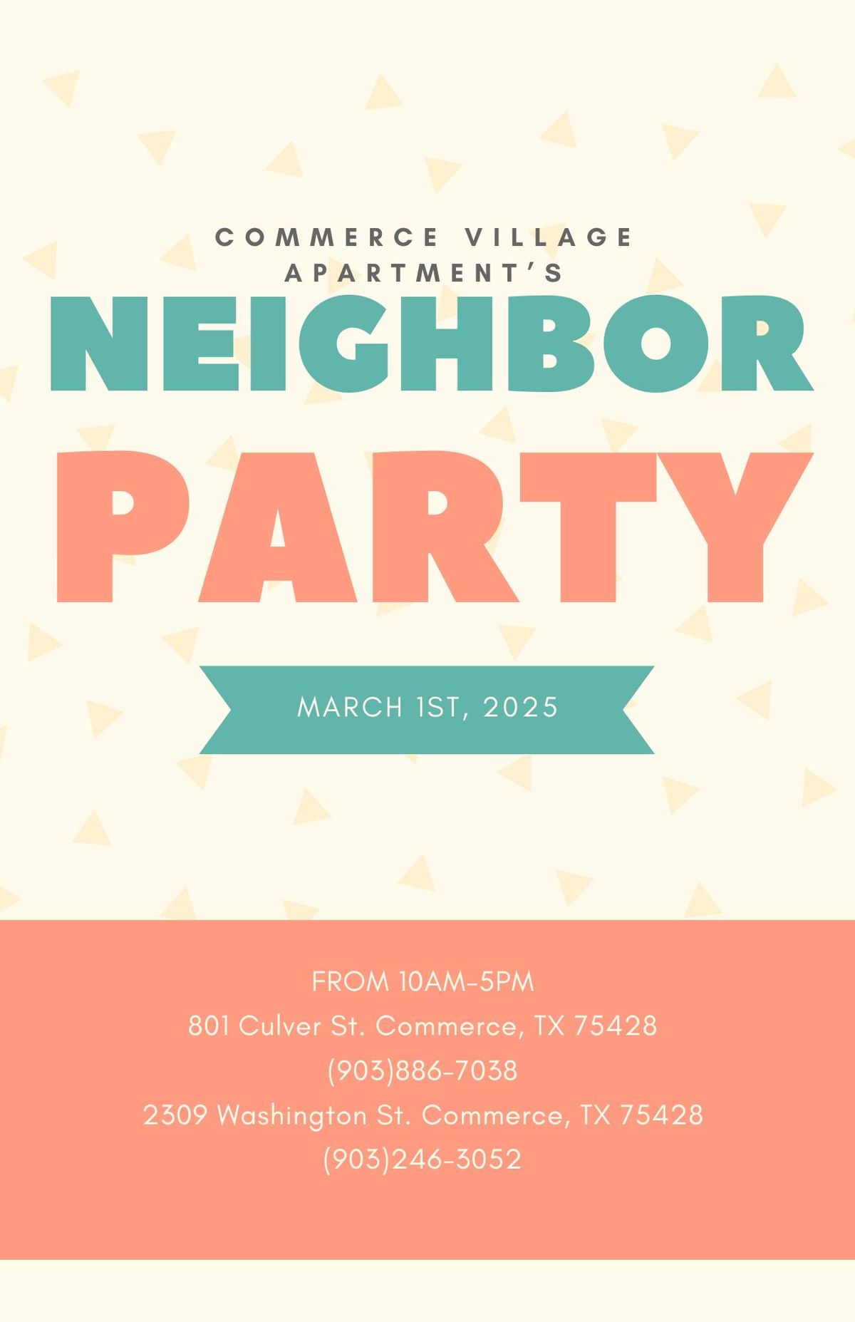 NEIGHBOR PARTY!