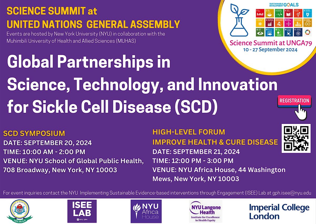 Science Summit at UNGA 79 Sickle Cell Disease Symposium