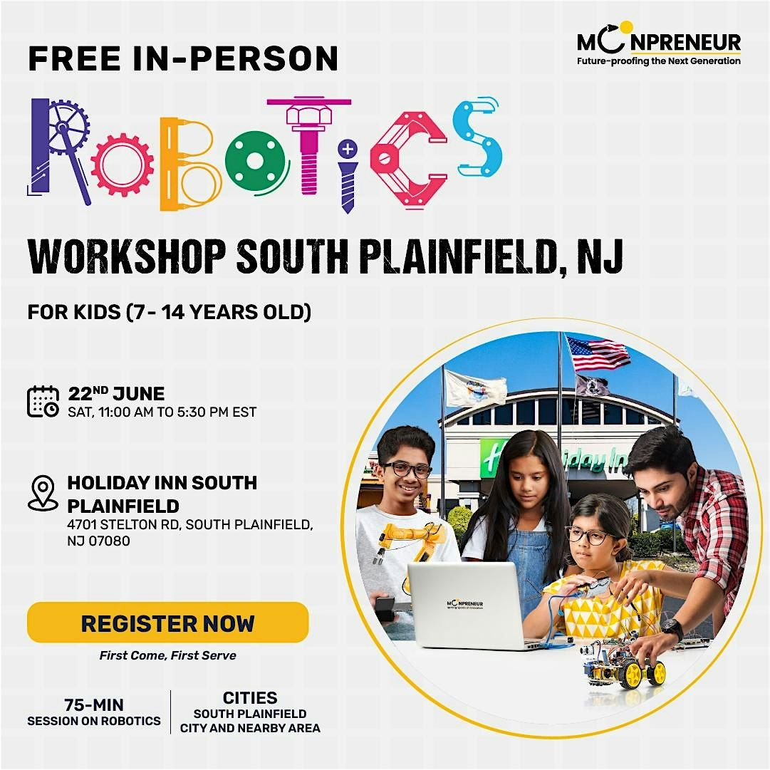 In-Person Event: Free Robotics Workshop, South Plainfield, NJ(7-14 Yrs)