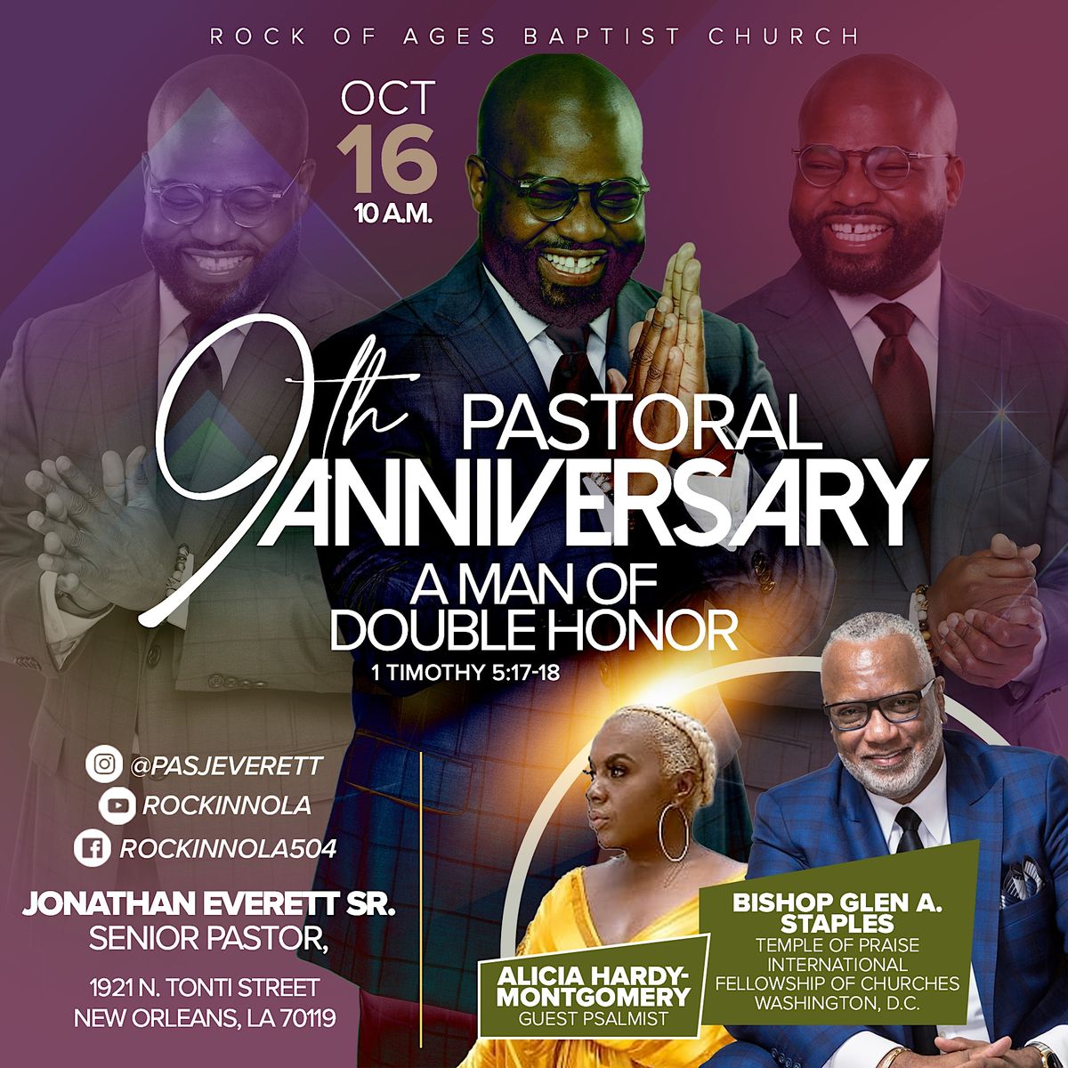 Pastor Jonathan Everett's 9th Pastoral Anniversary Prayer Brunch