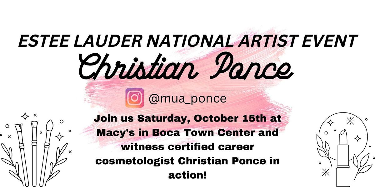 Estee Lauder National Artist Event, Macy's, Boca Raton, 15 October 2022