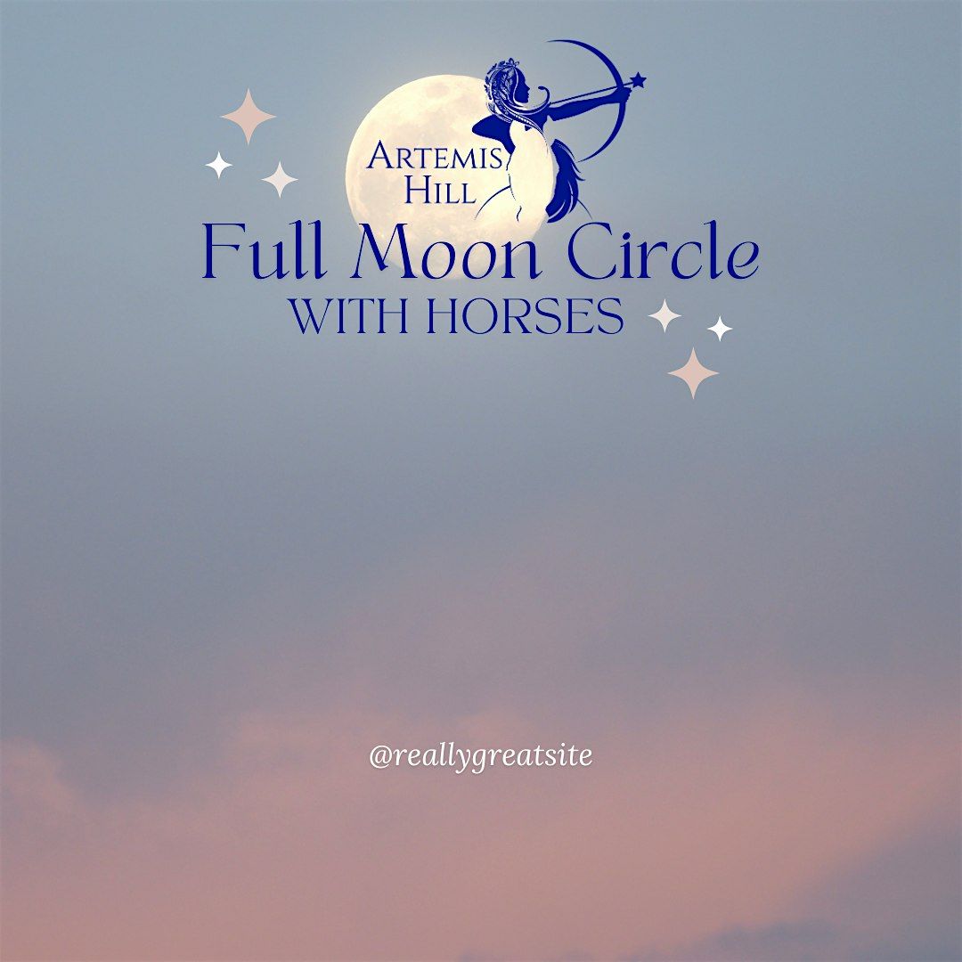 Full Moon Circle With Horses