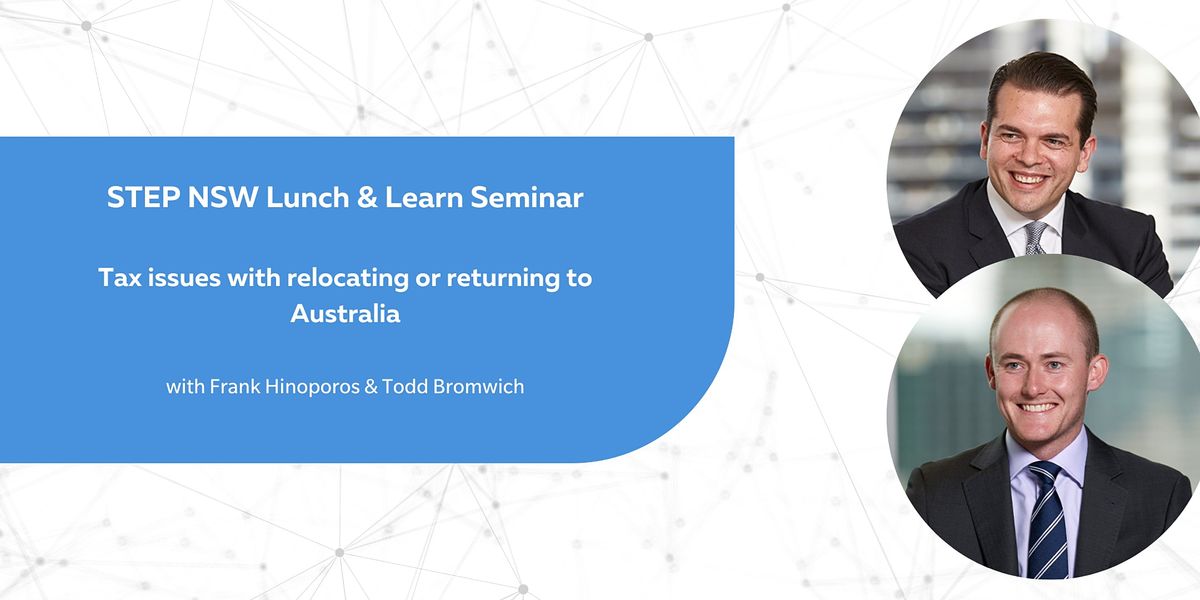 STEP NSW Lunch and Learn - Tuesday 30 August 2022