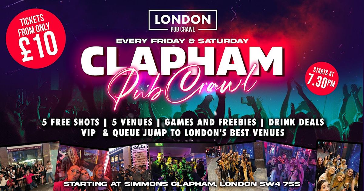 Clapham Pub Crawl 4 Venues Free Shots Discounted Drinks More Simmons Bar Clapham 8552